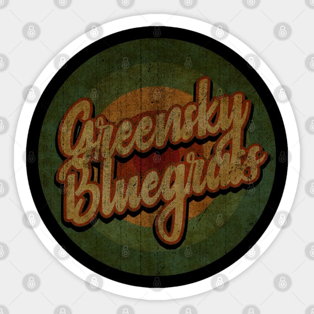 Circle Retro Vintage Greensky Bluegrass 80s Sticker by Jokowow